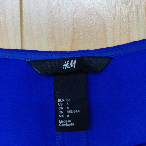 H&M Cobalt/Royal Blue Semi Formal Midi Dress - Picture 4 of 7
